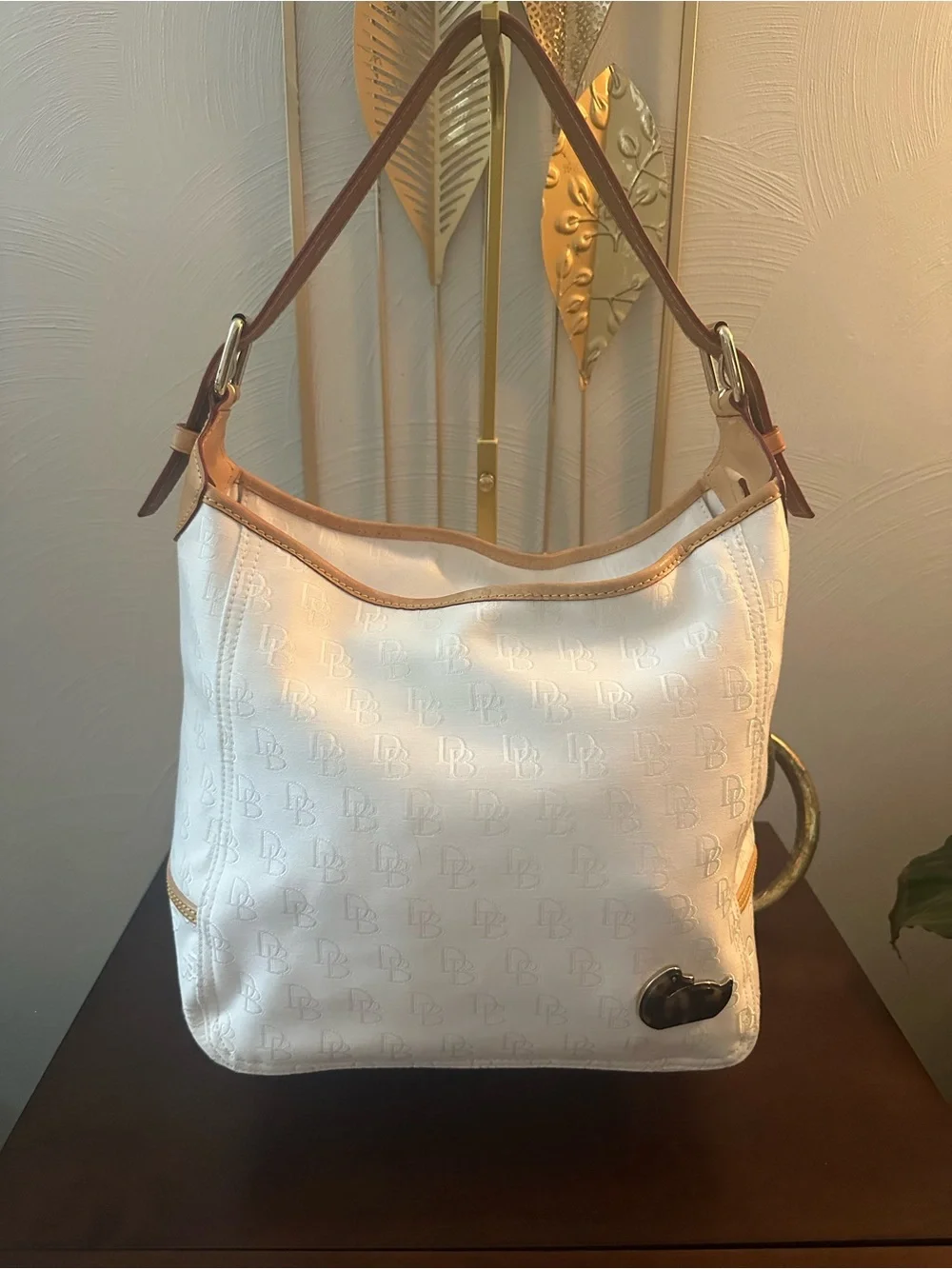 Dooney & Bourke Fairfield Champsac DB Jacquard Hobo Tortoise Duck